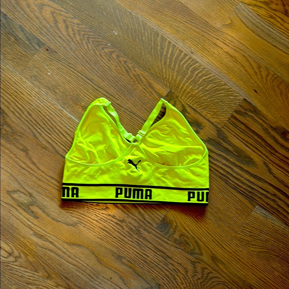 Puma Bright Yellow Athletic Bra